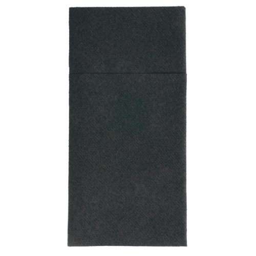 Serviettes pliées AIRLAID 40x40 KANGOUROU NOIRE C/700 P/50 228.14 - unité -