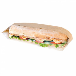 Sac sandwich avec fenêtre Kraft Neutre 12+6x30cm 231.19 P/250 -unité-