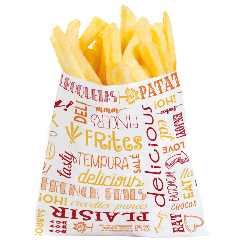 Sac pour frite 12x12cm Parole 229.26 (ex 143.03) C/8000 P/1000 -unité-