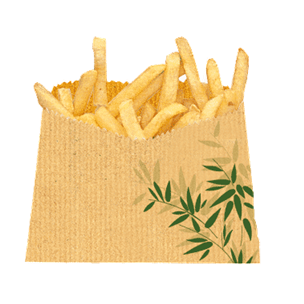 Sachet frite 12x12cm Feel Green 143.04 C/8000 P/1000 -unité-
