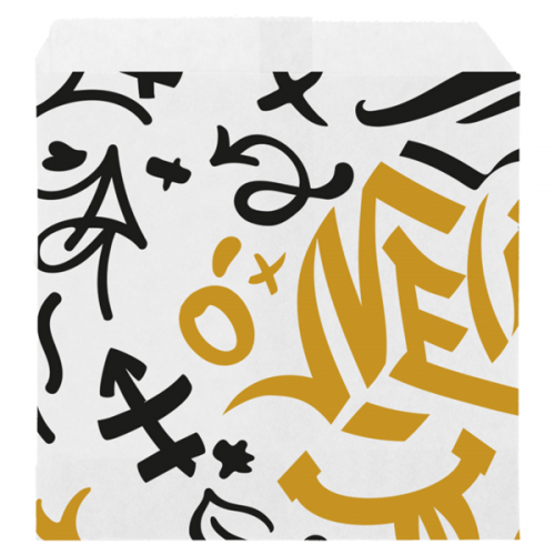 Sachet frite 12x12cm GRAFFITI sans PFAS 275.78 C/8000 P/1000 -unité-