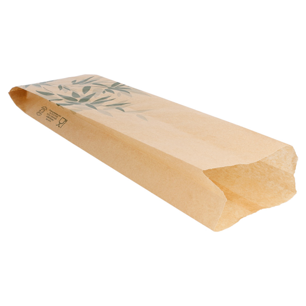 SACS BAGUETTTES 'FEEL GREEN' 34 G/M2 9+4x30 CM NATUREL PARCH.INGRAISSABLE 147.10 P/500 -unité-