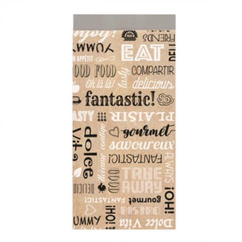 Sachet papier ingraissable + aluminium 12+4x26cm KRAFT Ref 265.91 C/3000 P/500 -unité-