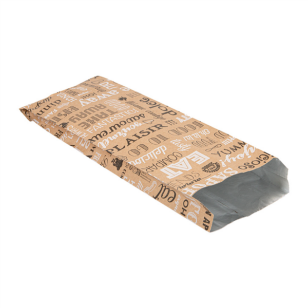 Sachet papier ingraissable + aluminium 12+4x35cm KRAFT Ref 265.92 C/3000 P/500 -unité-