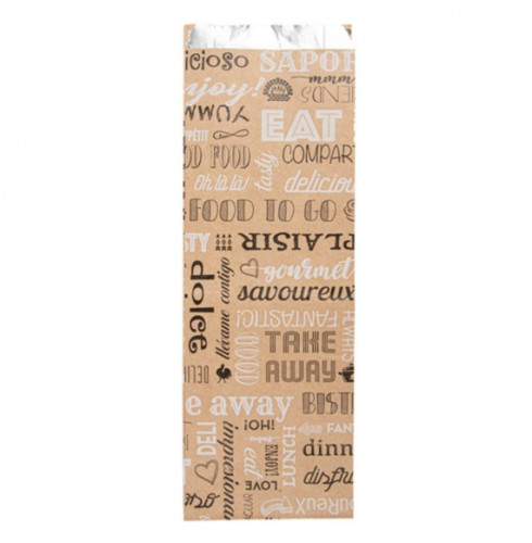 Sachet papier ingraissable + aluminium 12+4x35cm KRAFT Ref 265.92 C/3000 P/500 -unité-