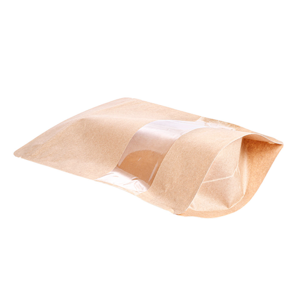 Sachet 1000gr kraft naturel avec fenêtre et système autofermeture 20+5x30cm Ref 258.05 C/500 P/50 -unité-