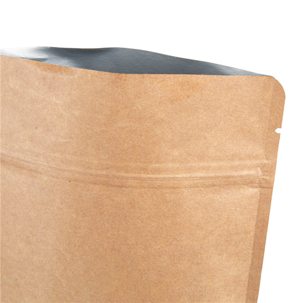 Sachet 250gr kraft naturel intérieur Alu système autofermeture 13+3.5x22.5cm Ref 274.09 C/500 P/50 -unité-