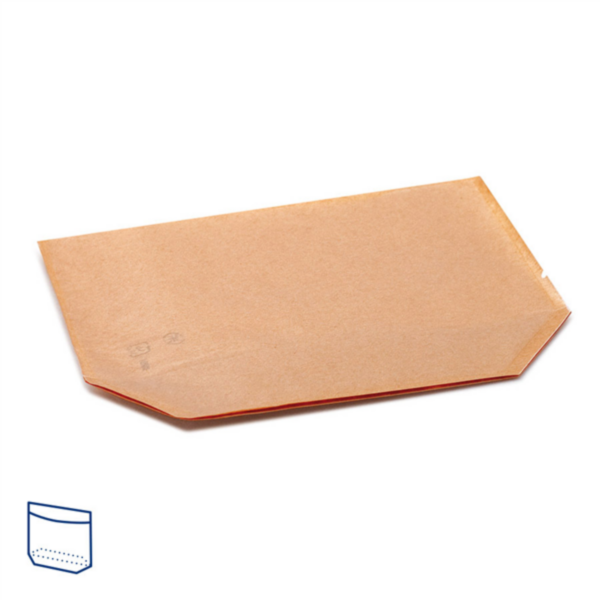 Sacs Kraft Display avec base et fenêtre plastique 270x150x40mm 173.11 C/3000 P/100 -unité-