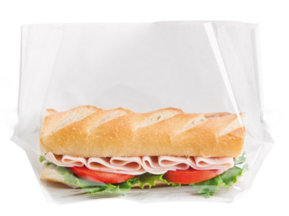 Sacs Kraft Display avec base et fenêtre plastique 270x160x55mm 173.14 C/3000 P/100 -unité-