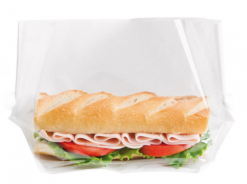 Sacs Kraft Display avec base et fenêtre plastique 270x160x55mm 173.14 C/3000 P/100 -unité-