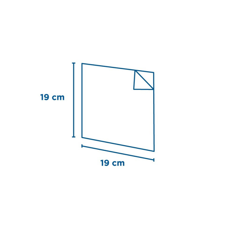 Sacs Blanc ouvert 2 côtés avec fenêtre transparente 19x19cm 173.92 C/3000 P/100 -unité-