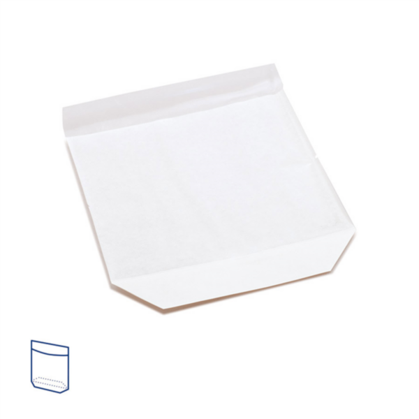 Sachets Blanc Display avec base et fenêtre plastique 200x35x(240/210)mm 173.21 C/3000 P/100 -unité-