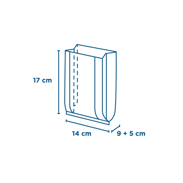 Sachets Blancs Display avec fenêtre 14x(9+5)x17 cm 176.02 CP/100 -unité-