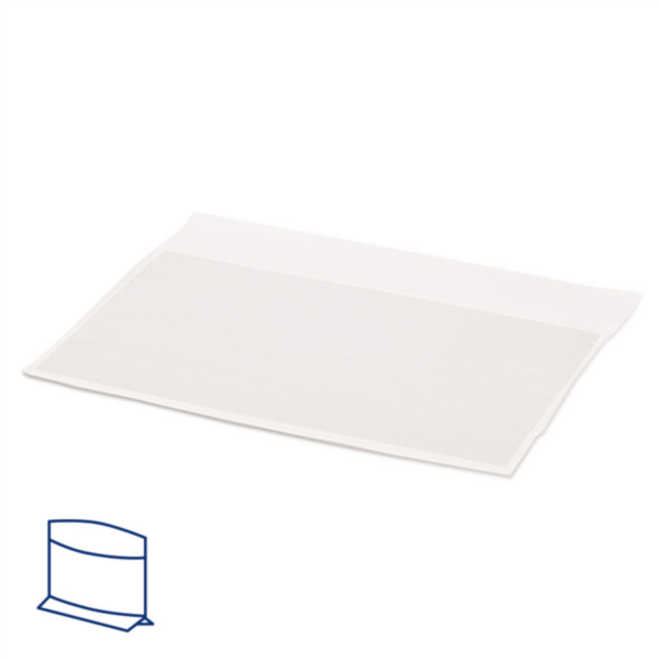 Sachet Blanc avec base plate et fenêtre 21x16/12x3 173.52 P/100 -unité-