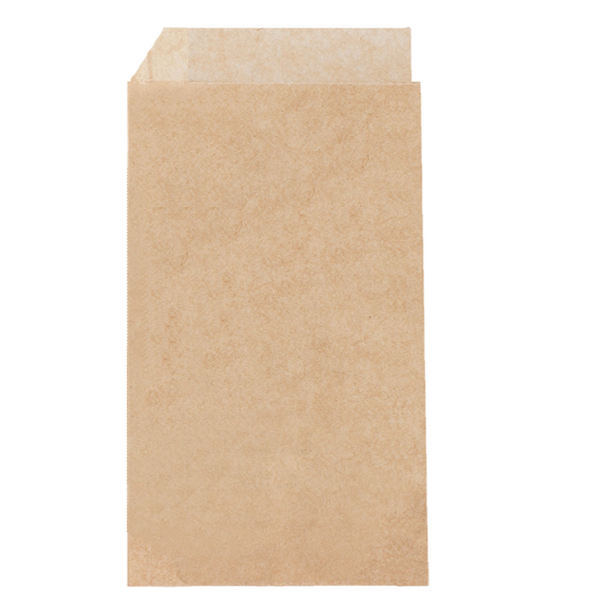 Sac papier Kraft naturel ingraissable ouvert 2 côtés 13x22cm Ref 256.61 P/500 -unité-