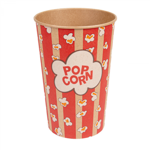 Seau Pop-corn 1920ml Motif Rouge Ref 268.55 C/500 P/50 -unité-