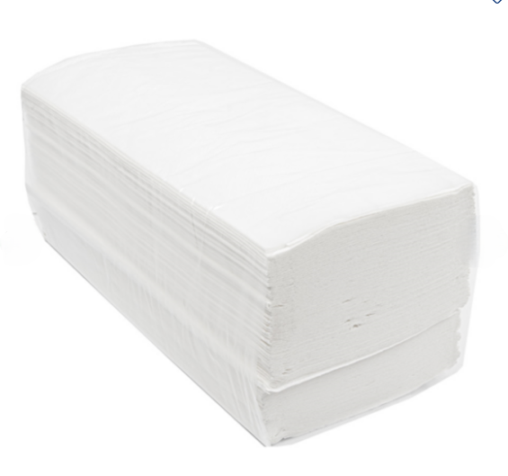 Serviettes en Z enchevêtrées blanche 2 plis 163.32 C/20x200  P/200