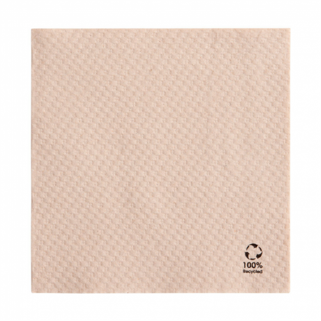 Serviettes 20x20 2 Plis écologique beige 143.70 C/4800 P/100 -unité-