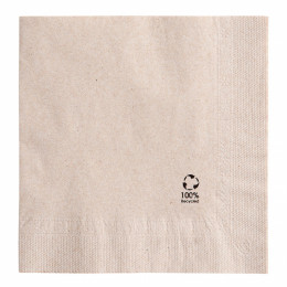 Serviettes 33x33 2 Plis écologique beige 102.67 C/2400 P/100 -unité-