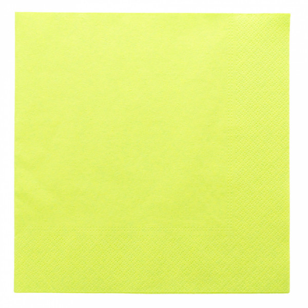 Serviettes 40x40 2 plis Vert Anis C/1600 P/100 -unité- 152.57