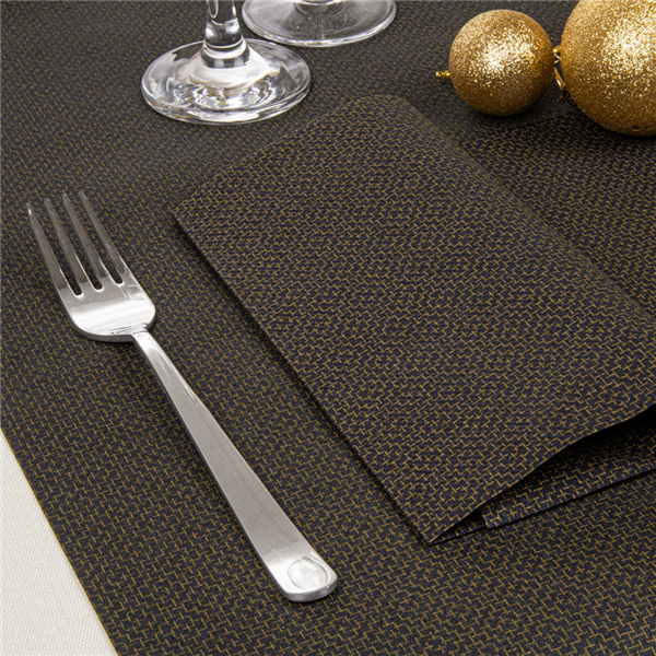 Serviettes DRY TISSUE ELEGANCE 40x40 804.28 P/50 C/700 -unité-noire