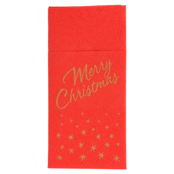 Serviettes pliées AIRLAID 40x40 KANGOUROU Noel Rouge c/700 189.89 - unité -