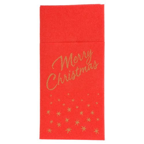 Serviettes pliées AIRLAID 40x40 KANGOUROU Noel Rouge c/700 189.89 - unité -