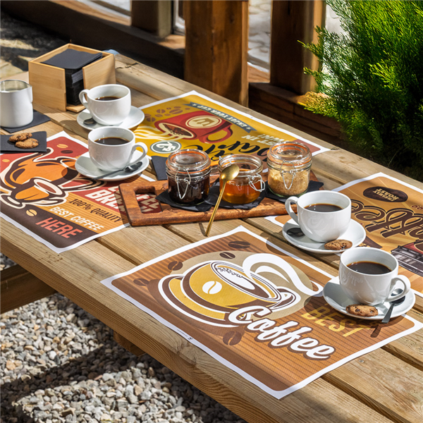 Set de table 43x31 assortis Vintage Coffee 275.14 C/2000  P/500 -unité-