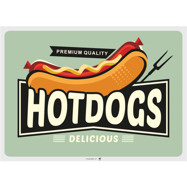 Set de table 43x31 assortis Vintage Fast Food 275.15 C/2000  P/500 -unité-