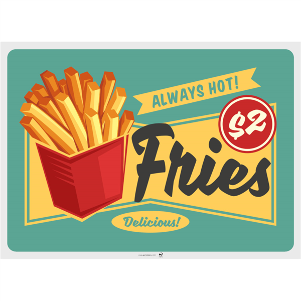 Set de table 43x31 assortis Vintage Fast Food 275.15 C/2000  P/500 -unité-