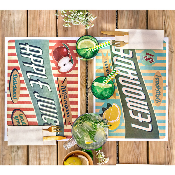 Set de table 43x31 assortis Vintage Juices 275.18 C/2000  P/500 -unité-