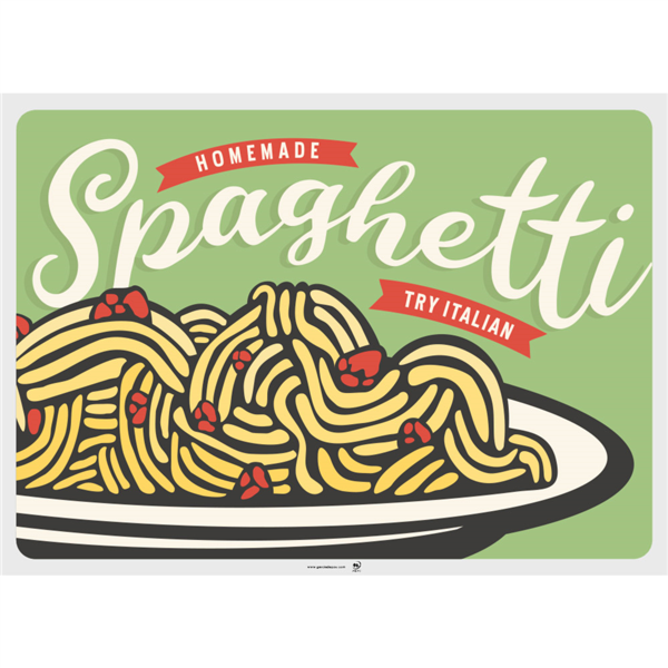 Set de table 43x31 assortis Vintage Pizza 275.17 C/2000  P/500 -unité-