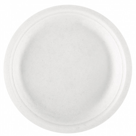 Assiettes rondes 18cm fibre végétale blanche ARFV180 C/500 P/50 -unité-