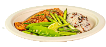 Assiettes Ovales 26cm fibre végétale naturel AOFV260NAT C/500 P/50 -unité-