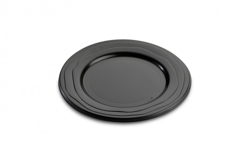 Assiette plastique réutilisable Noire ARREUSE185N  Ø 185 p/20 c/100 -unité-