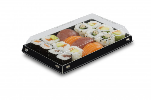 Boite carton Luxifood fond noir 201x146x20mm 365ml BC365CAR109PP C/400 -unité-