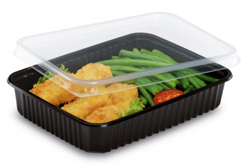 Boite Micro-ondable Noire 501cc PRATIPACK Ref 817655530 C/300 P/50 -unité-