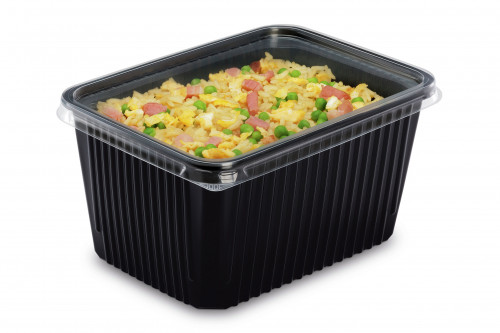 Boite Micro-ondable Noire 1500cc PRATIPACK Ref 822655530 C/300 P/50 -unité-