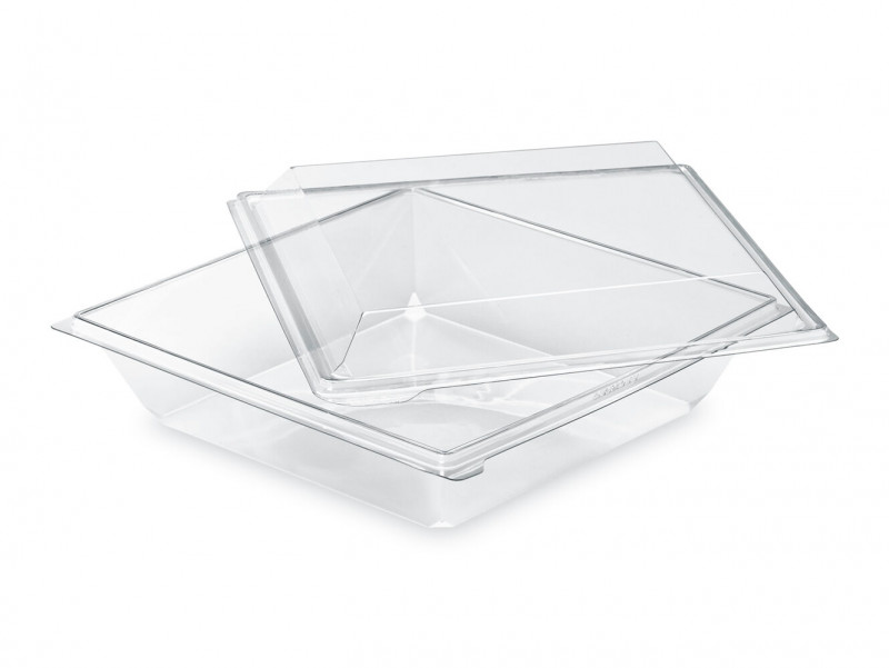 Boite salade Transparente 850gr couvercle cristal FRESHIPACK FR851C C/240 -unité-