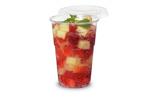 Couvercle plat SANS croisillon pour gobelet smoothie 250 300 et 350ml Ref 577810510 C/1250 P/50 -unité-