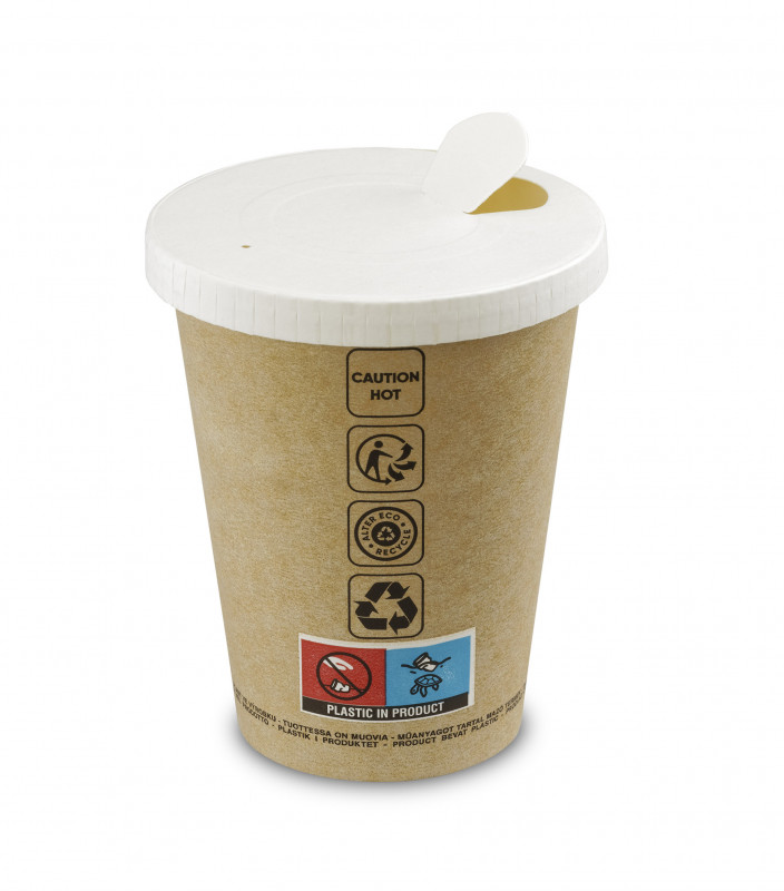 Gobelet carton kraft Neutre 36cl GM12OZCARK C/1000 P/50 -unité-