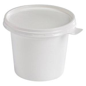 Pot à crème Blanc 25cl + couvercle PC250BP C/500 P/50 -unité-