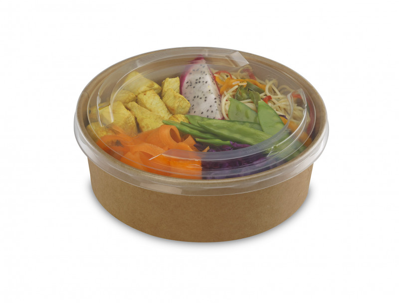 Pot à salade 1130ml Kraft neutre POTCART1130C C/300 -unité-