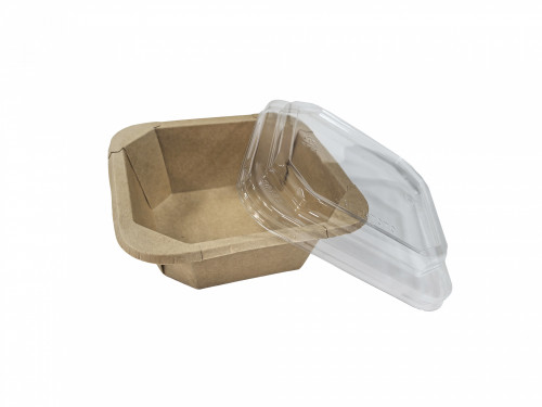 Couvercle RPET pour barquette carrée octo 750 ml c/300 p/50