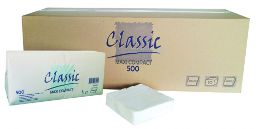 Serviettes blanches 30x30 1 pli C/5000 P/500 -unité la serviette-