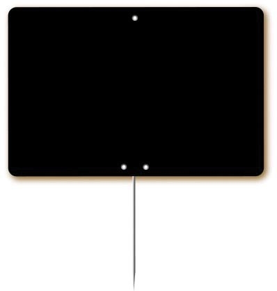 Ardoise neutre PVC noir 10,5x7cm sans roulette pique inox réf 1398 -paquet de 10-