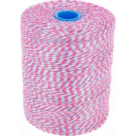 Ficelle Poly 6/8 BCT 3 bouts Bleu/Blanc/Rouge Ref 047LAPBT68B Bobine de 1Kg -unité la bobine-