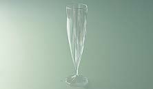 Flute à champagne 13.5cl  monobloc transparente FL13CRISTAL C/200 P/10