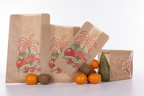 Sacs fruits et légumes Kraft 2Kg Kraft Alios Ref 375450 200+90x290 (Spécial Mr Dartayette) P/1000