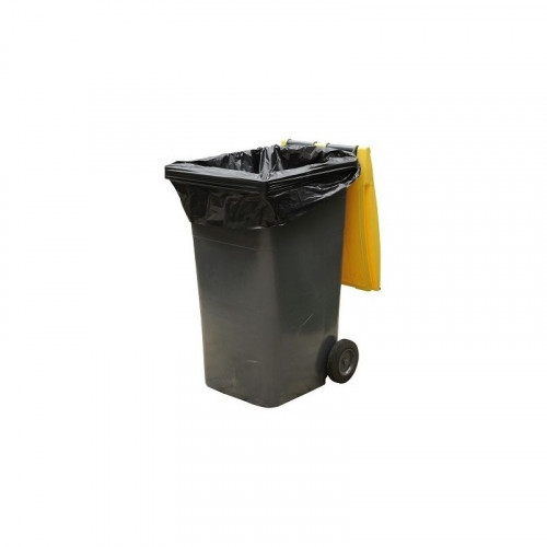 Housse conteneur 330 litres 800+300/300x1400 30µ noir C/100 -unité la housse-